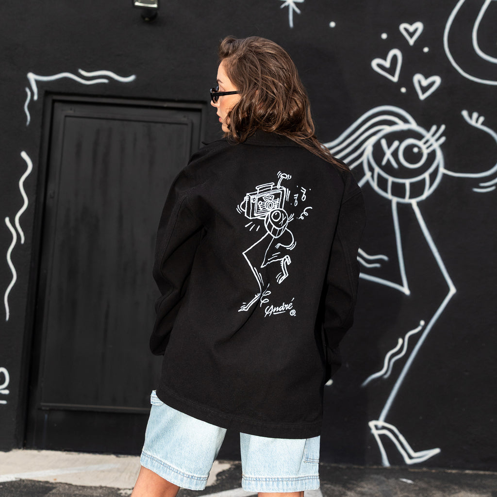 Fisher Price x André Saraiva Black Chore Jacket – Mattel Creations Fisher Price x André Saraiva Black Chore Jacket – Mattel Creations