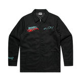 Hot Wheels x Kenny Scharf Black Embroidered Zip Front Jacket