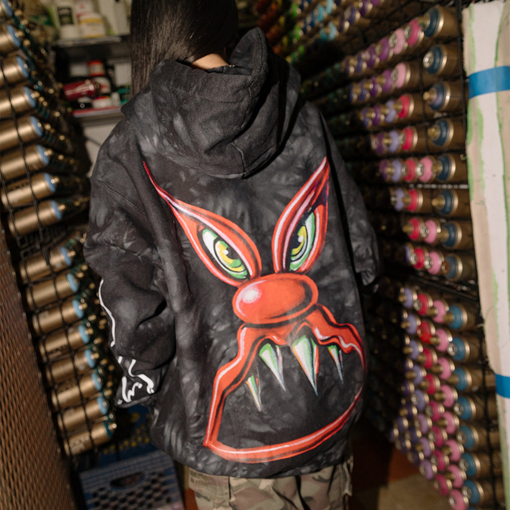 Hot Wheels x Kenny Scharf Black Tie Dye Hoodie – Mattel Creations