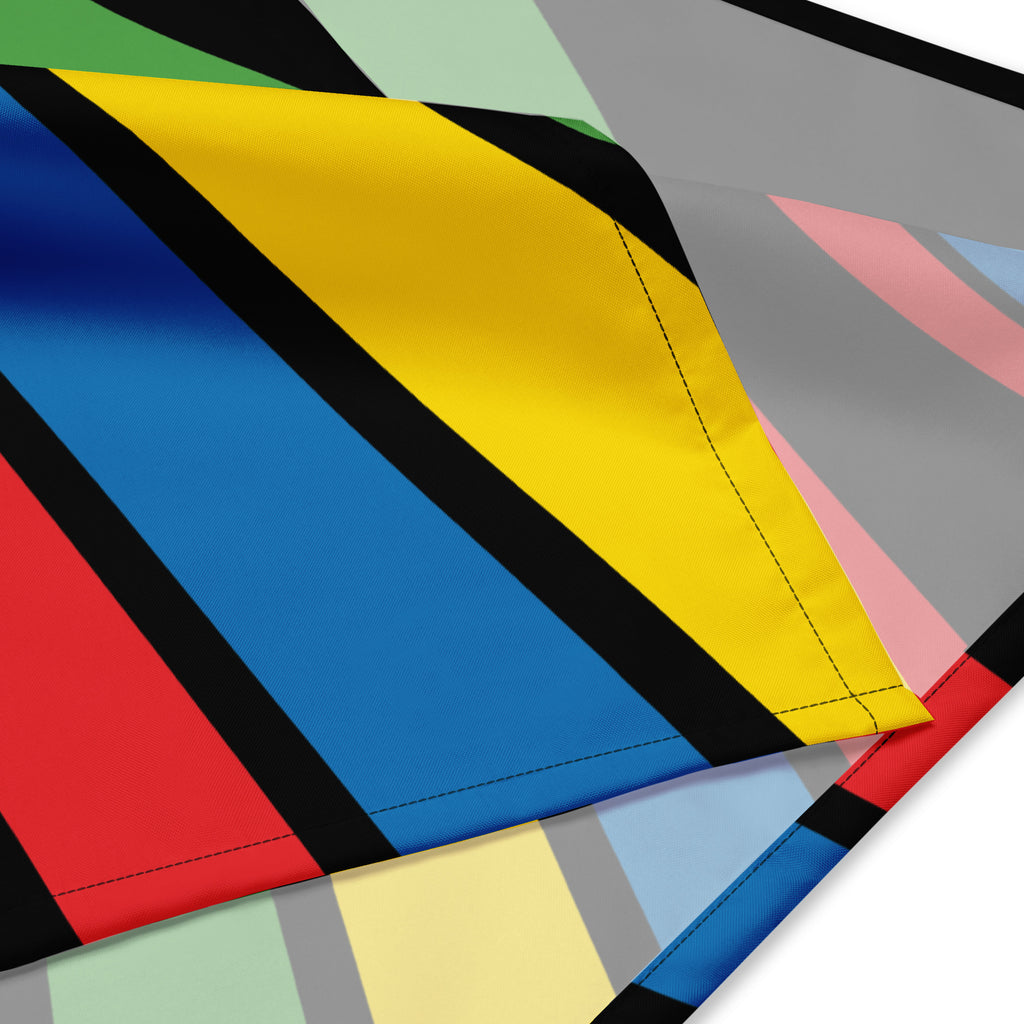 UNO Social Club Colored Lines Black Bandana | Mattel Creations
