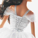 2021 Holiday Barbie Doll, Brunette Curly Hair