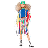 Barbie BMR1959 Doll - Color Block Sweatshirt with Logo Tape & Striped Shorts