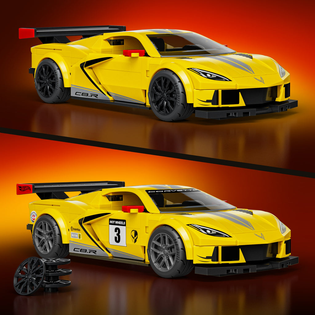 Mattel Brick Shop Hot Wheels '20 Corvette C8.R Building Set