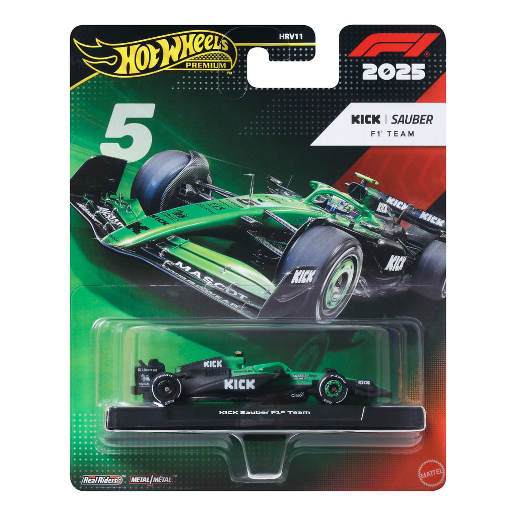 Hot Wheels Premium Kick Sauber 2025 Formula 1® Team #5 | Mattel