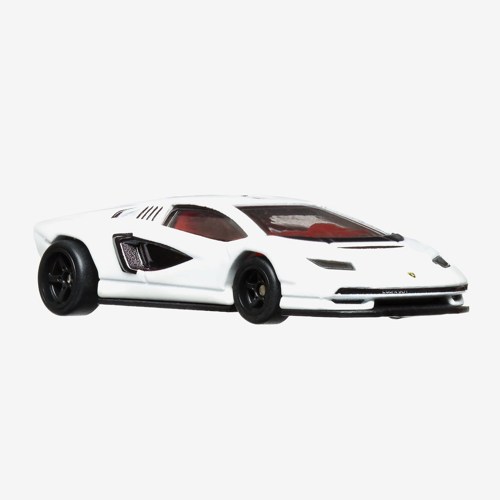 Hot Wheels Lamborghini Countach LPI 800-4 1/43 - Réplique Métal Pneus Real Riders - Voiture Premium Collection - Cadeau Adulte