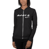 Hot Wheels Japanese Logo Unisex Zip Charcoal Black Hoodie
