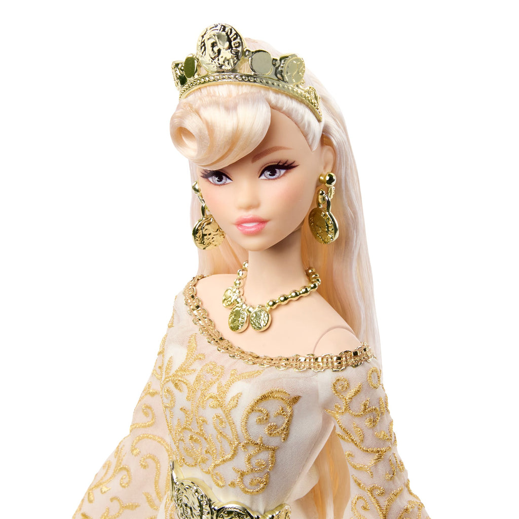 green emerald velvet dress Barbie Fantastical Realms Doll