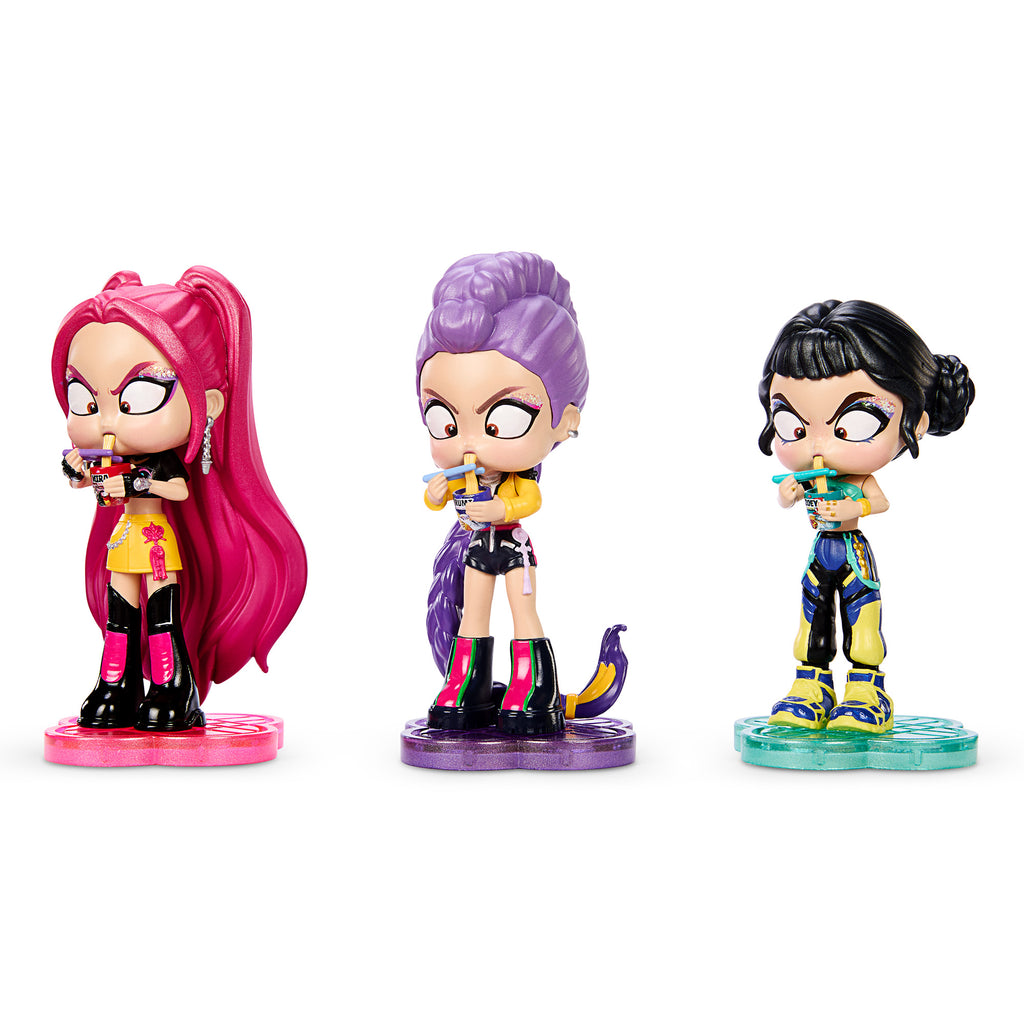 スタレ 韓国 ゴンチャ コラボ ファイノン 6点セット KPop Demon Hunters “How It's Done” Ramyeon Figure 3-Pack | Mattel