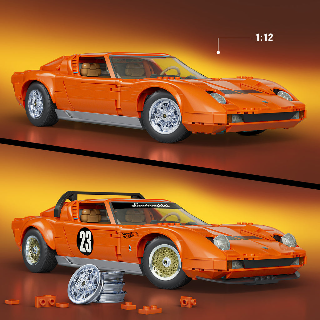 Mattel Brick Shop Hot Wheels Lamborghini Miura P400 SV Collectible