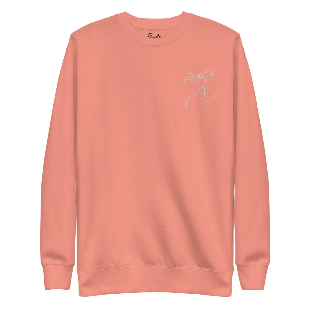 PEACH QUILTED GIRLS SWEATSHIRT - PEACH