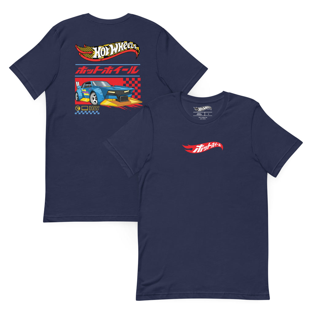 OZONE ROCKS× Hot Wheels Tシャツ Hot Wheels in Katakana Navy T-Shirt | Mattel Creations