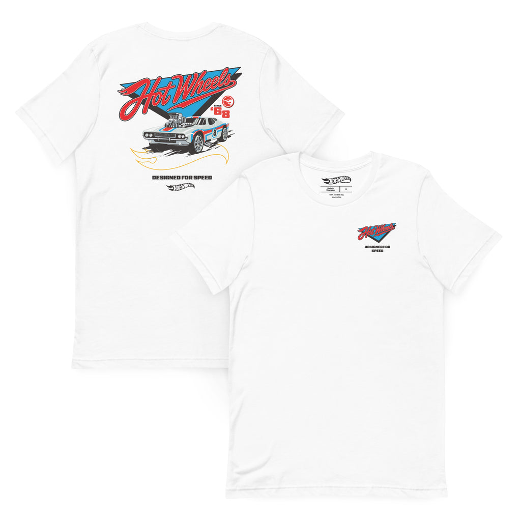 Hot Wheels Designed for Speed White T-shirt | Mattel Creations
