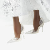 2021 Holiday Barbie Doll, Brunette Braids