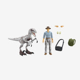 Jurassic World Toys Dr Grant & Raptor Figures Hammond Collection