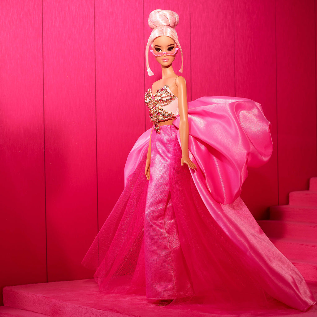 Pink Dress Barbie Barbie Frock Ball Gown Barbie Frock For Girl