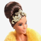 Guo Pei Barbie Doll Wearing Golden-Yellow Gown