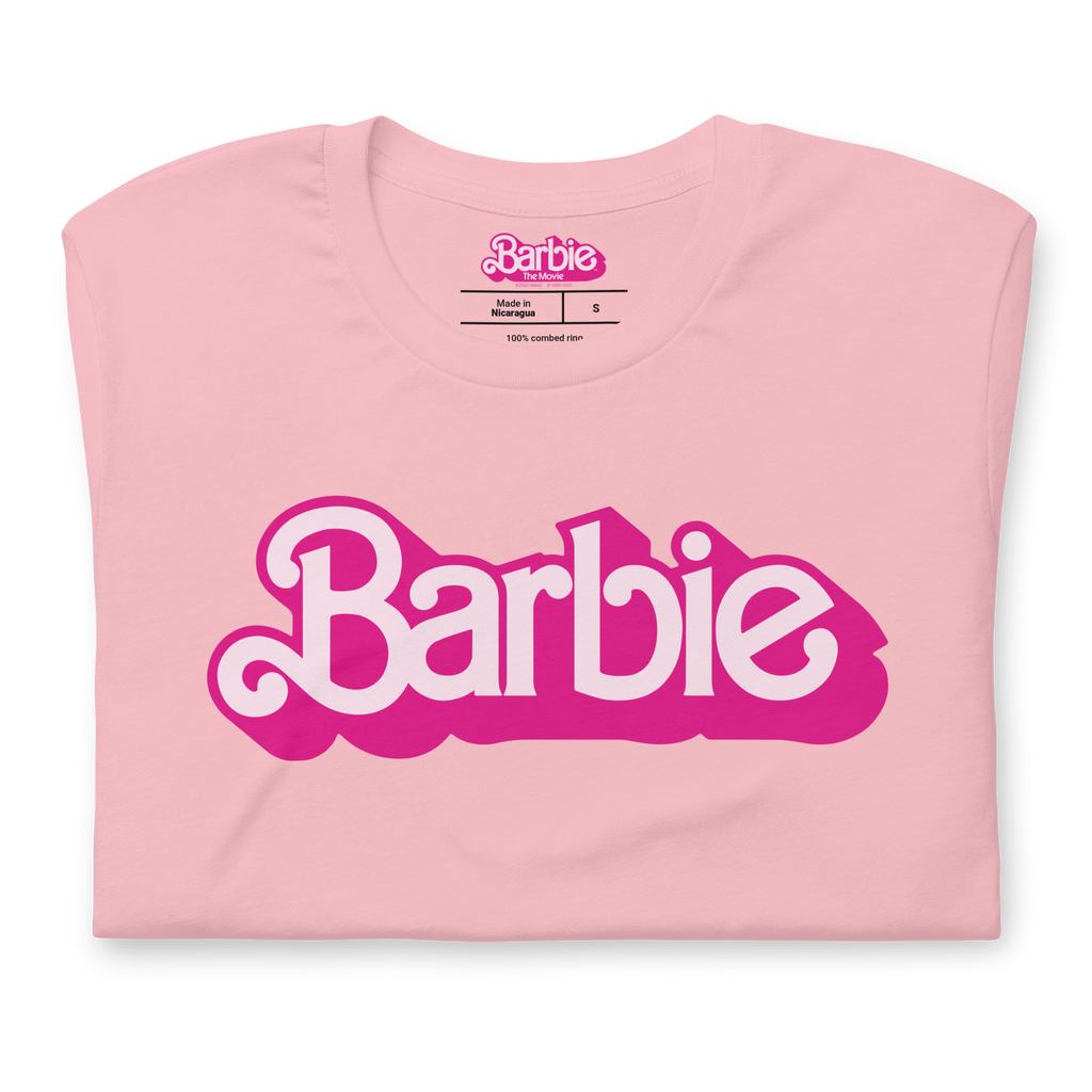 Barbie The Movie Logo Pink Tee Mattel Creations barbie-the-movie-logo-pink-tee-mattel-creations