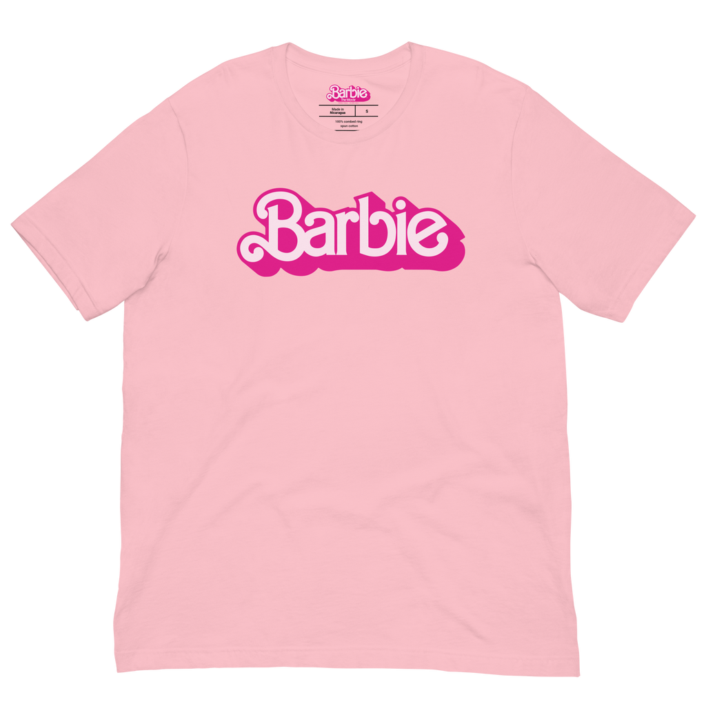 Barbie The Movie Logo Pink Tee Mattel Creations barbie-the-movie-logo-pink-tee-mattel-creations