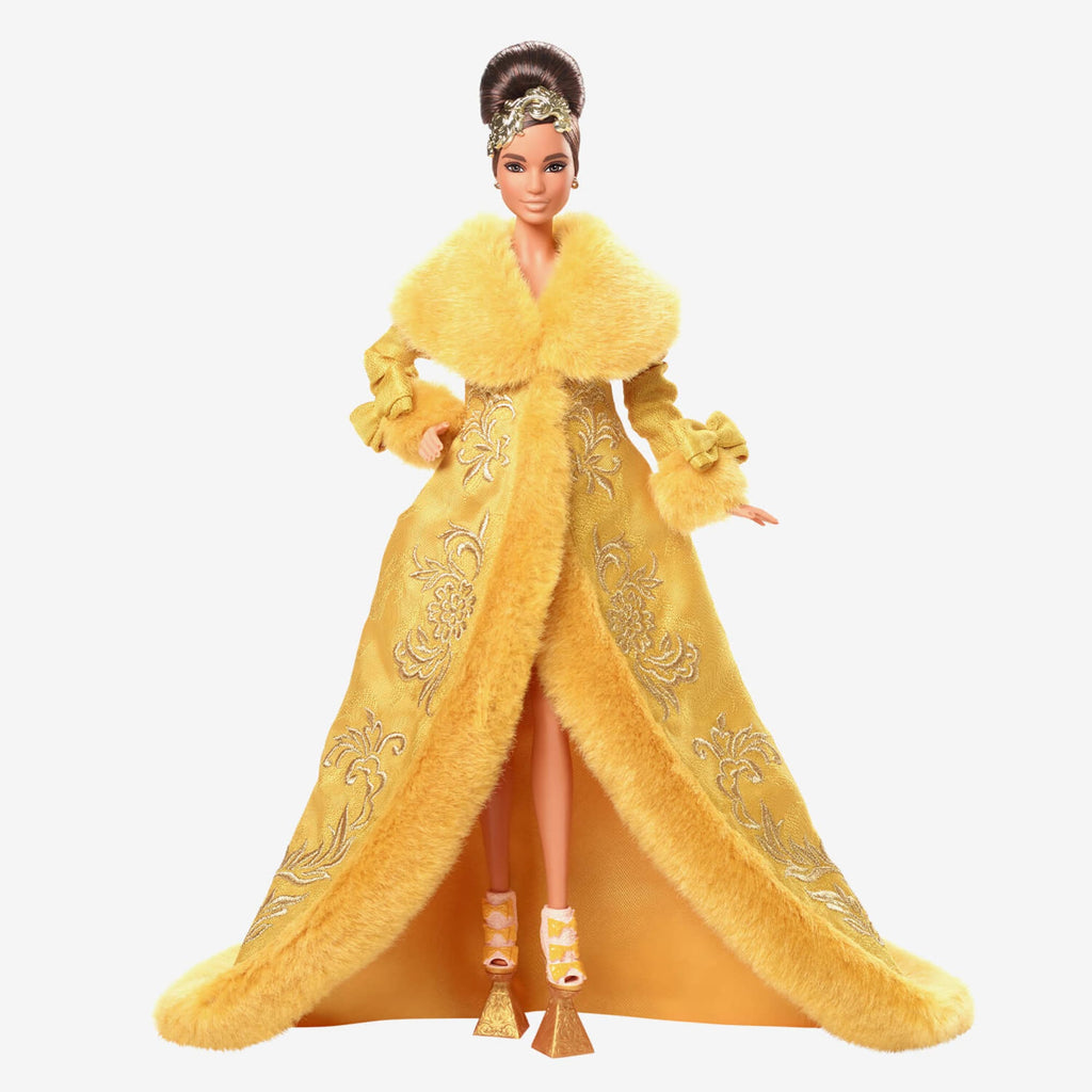 Guo Pei Barbie Doll Wearing Golden-Yellow Gown | Mattel Creations Guo Pei Barbie Doll Wearing Golden-Yellow Gown | Mattel Creations