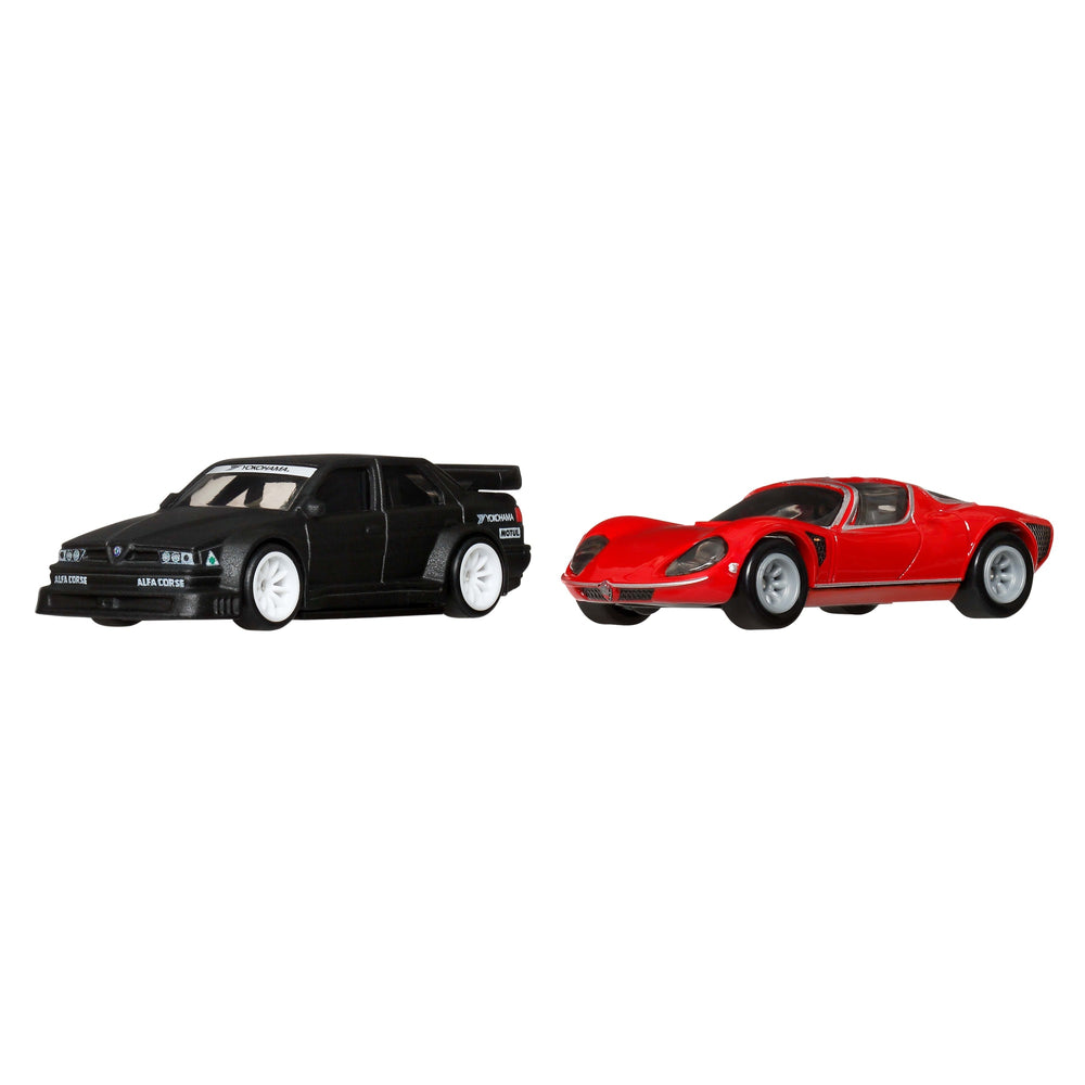 Hot Wheels Premium Car Culture 2-Pack Alfa Romeo 155 V6 TI & '69 Alfa Romeo 33 Stradale