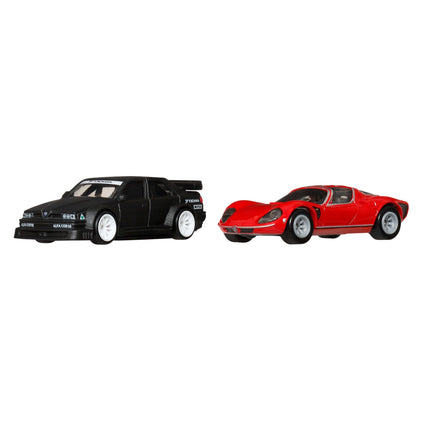 Hot Wheels Premium Car Culture 2-Pack Alfa Romeo 155 V6 TI & '69 Alfa Romeo 33 Stradale