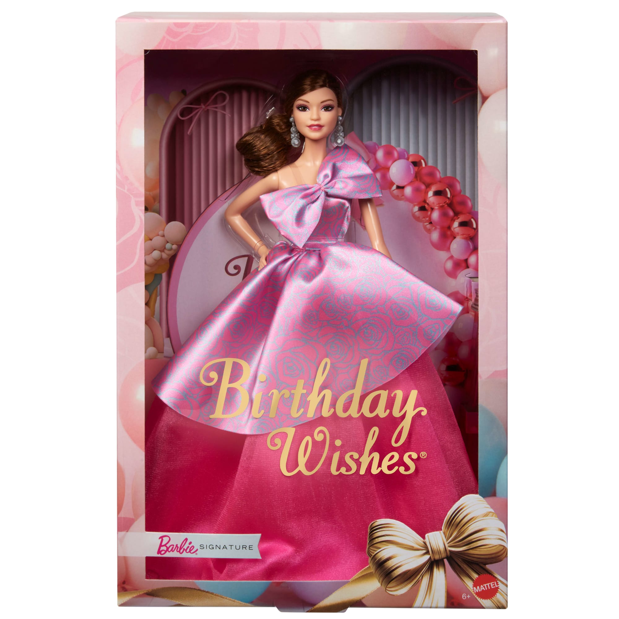 Barbie Signature Birthday Wishes Doll - 11.5 Inch Blonde, Pink Tulle Gown, Customizable Gift Packaging