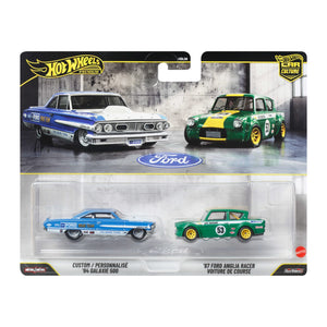 Hot Wheels Premium Car Culture 2-Pack Custom / Personnalisé '64 Galaxie 500 &  '67 Ford Anglia Racer Voiture De Course