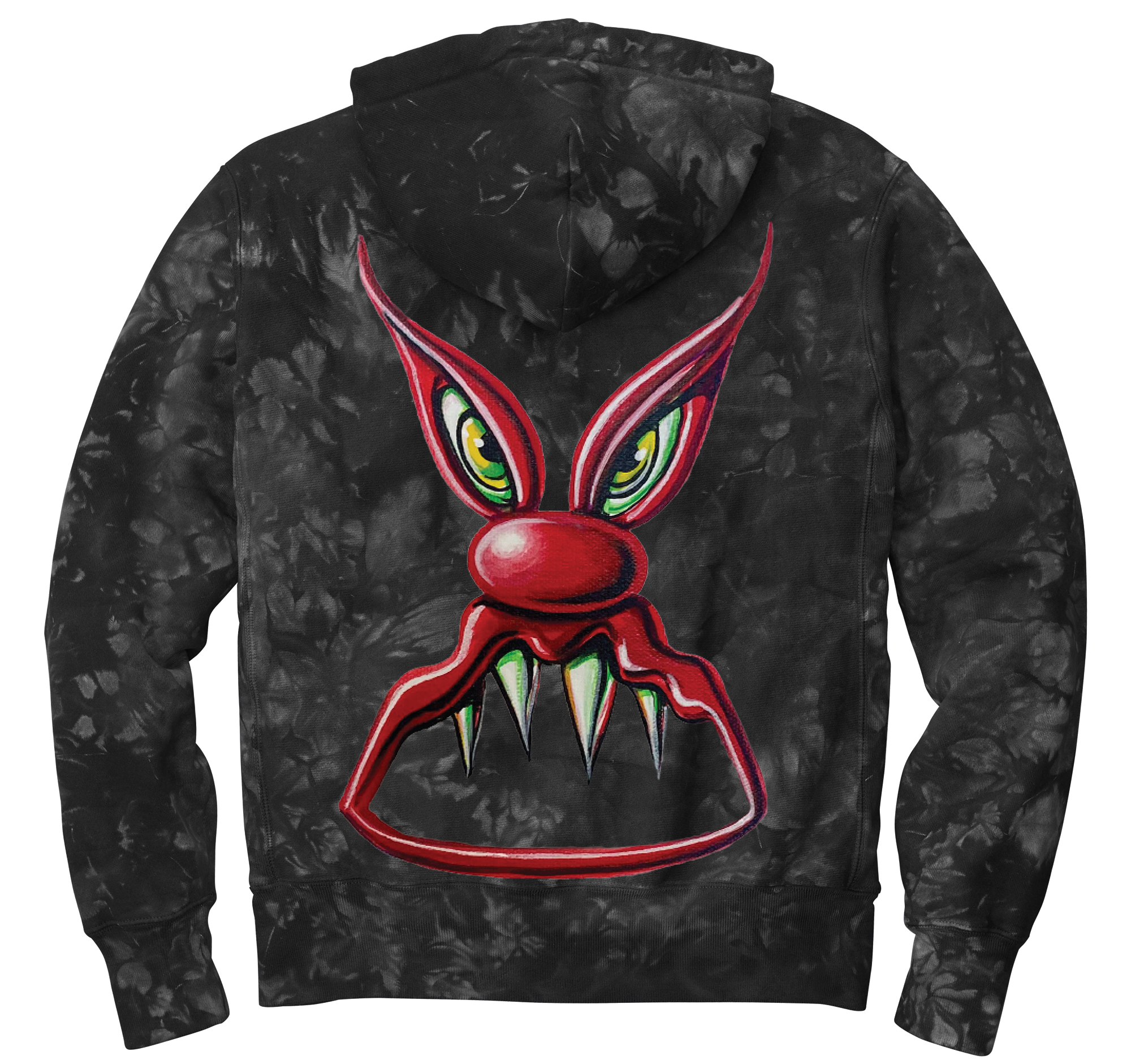 Graphic Hoodie Tie Dye Red And Black Hoodie Diablo IV Black Tie