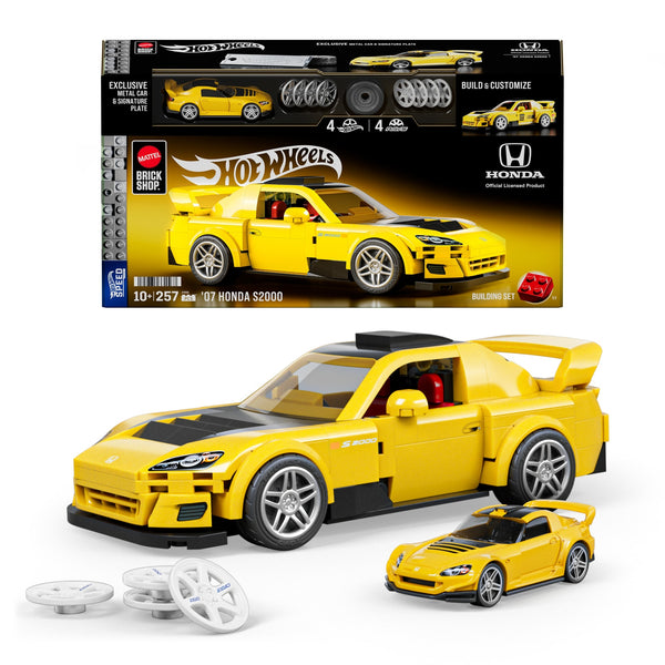 Mattel Brick Shop Hot Wheels '07 Honda S2000 Building Set | Mattel