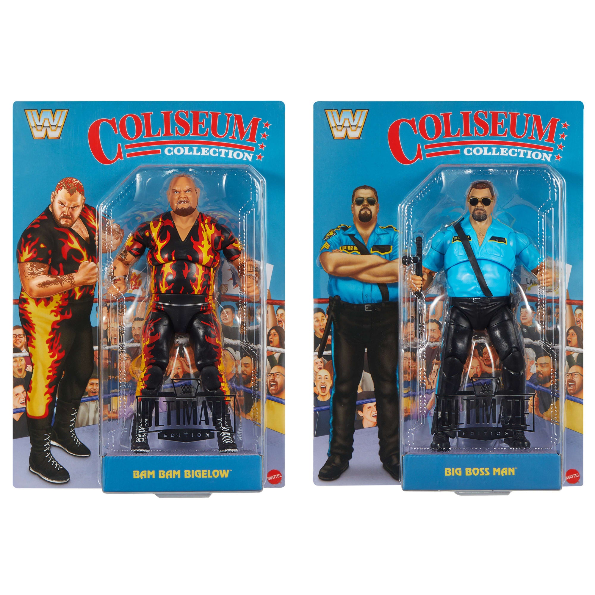 WWE Coliseum Collection Bam Bam Bigelow & Big Boss Man 2-Pack Action Figures