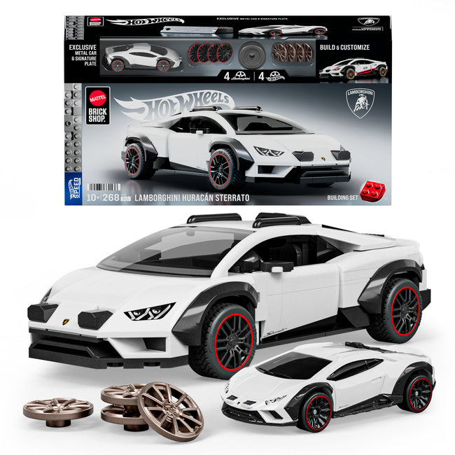 Mattel Brick Shop Hot Wheels Lamborghini Huracan Sterrato Building Set