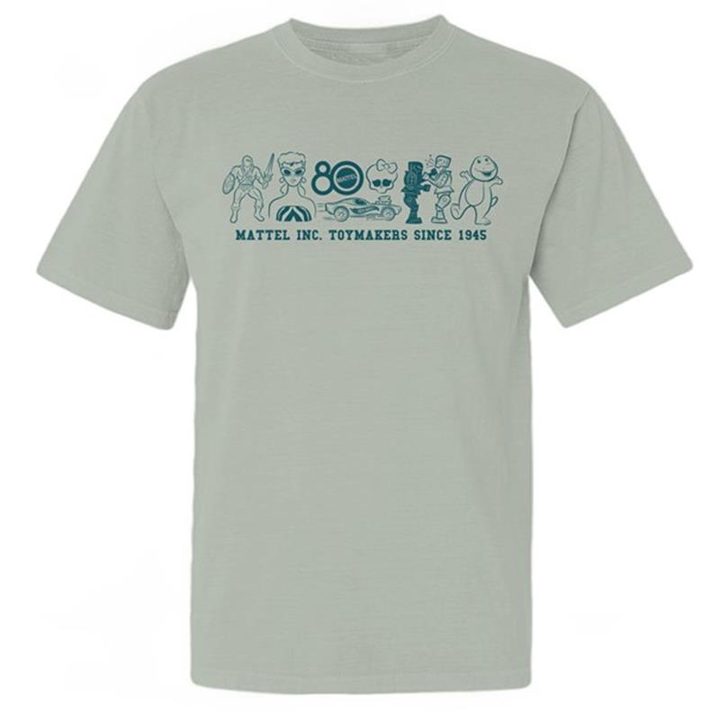 Mattel 80th Toymakers Since 1945 Green T-Shirt