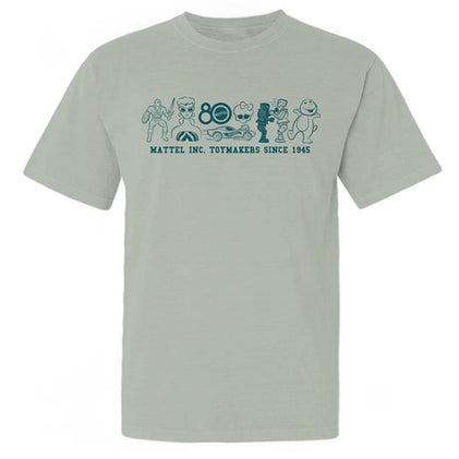 Mattel 80th Toymakers Since 1945 Green T-Shirt