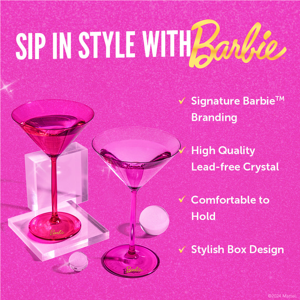 Barbie™ X Dragon Glassware® Martini Glasses