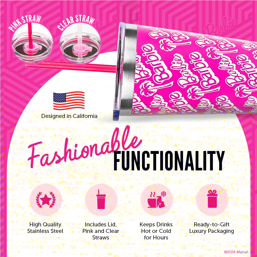 Barbie™ X Dragon Glassware® Tumbler - 16 Oz