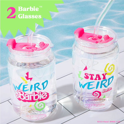 Barbie™ the Movie X Dragon Glassware® Weird Barbie™ Drinking Glasses
