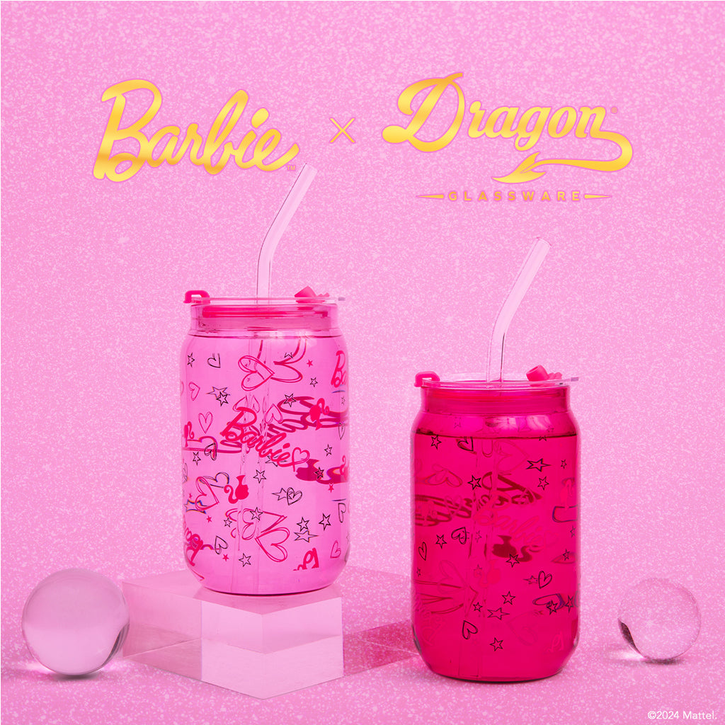 Barbie™ X Dragon Glassware® Love Out Loud Drinking Glasses