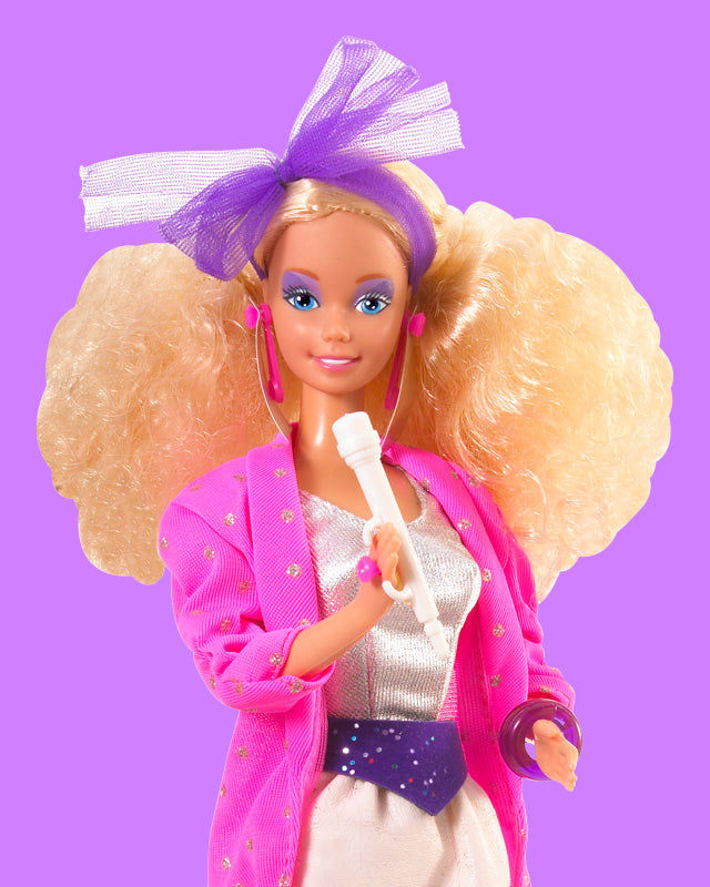 1986 original Barbie and the Rockers Barbie doll - for comparison alongside the 2026 40th anniversary reproduction

