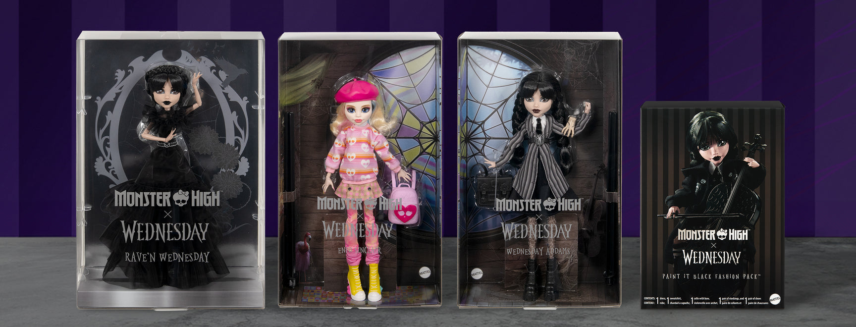 Monster High Wednesday Dolls and Fashion Pack | Mattel Creations
