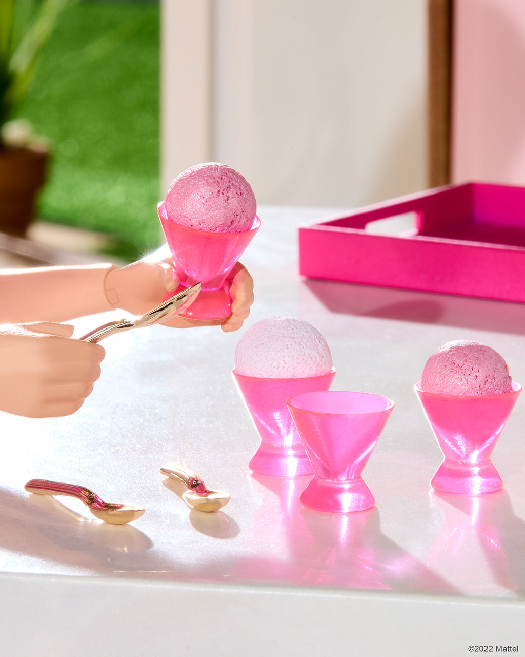 RARE Barbie X Dragon Glassware 2 Martini Pink & Magenta