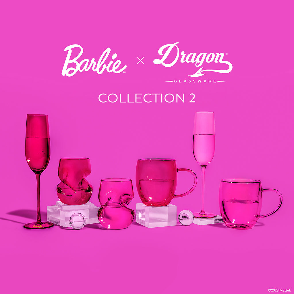 Barbie™ X Dragon Glassware® Champagne Flutes