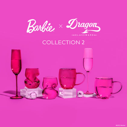 Barbie™ X Dragon Glassware® Stemless Wine Glasses