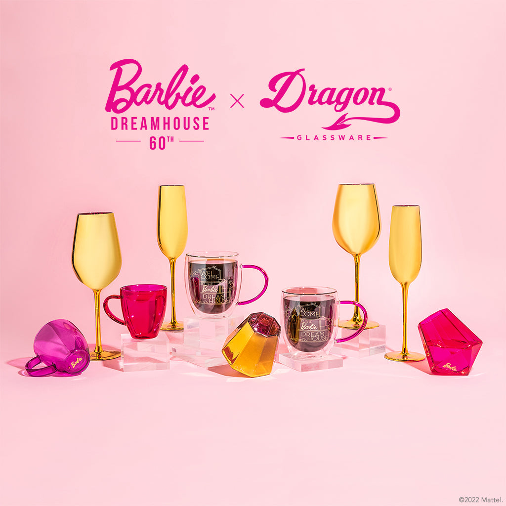 Barbie™ X Dragon Glassware® Dreamhouse™ Champagne Flutes