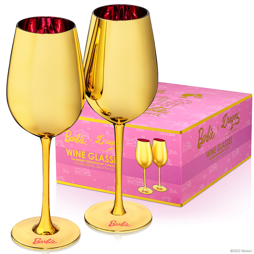 Barbie™ X Dragon Glassware® Dreamhouse™ Wine Glasses