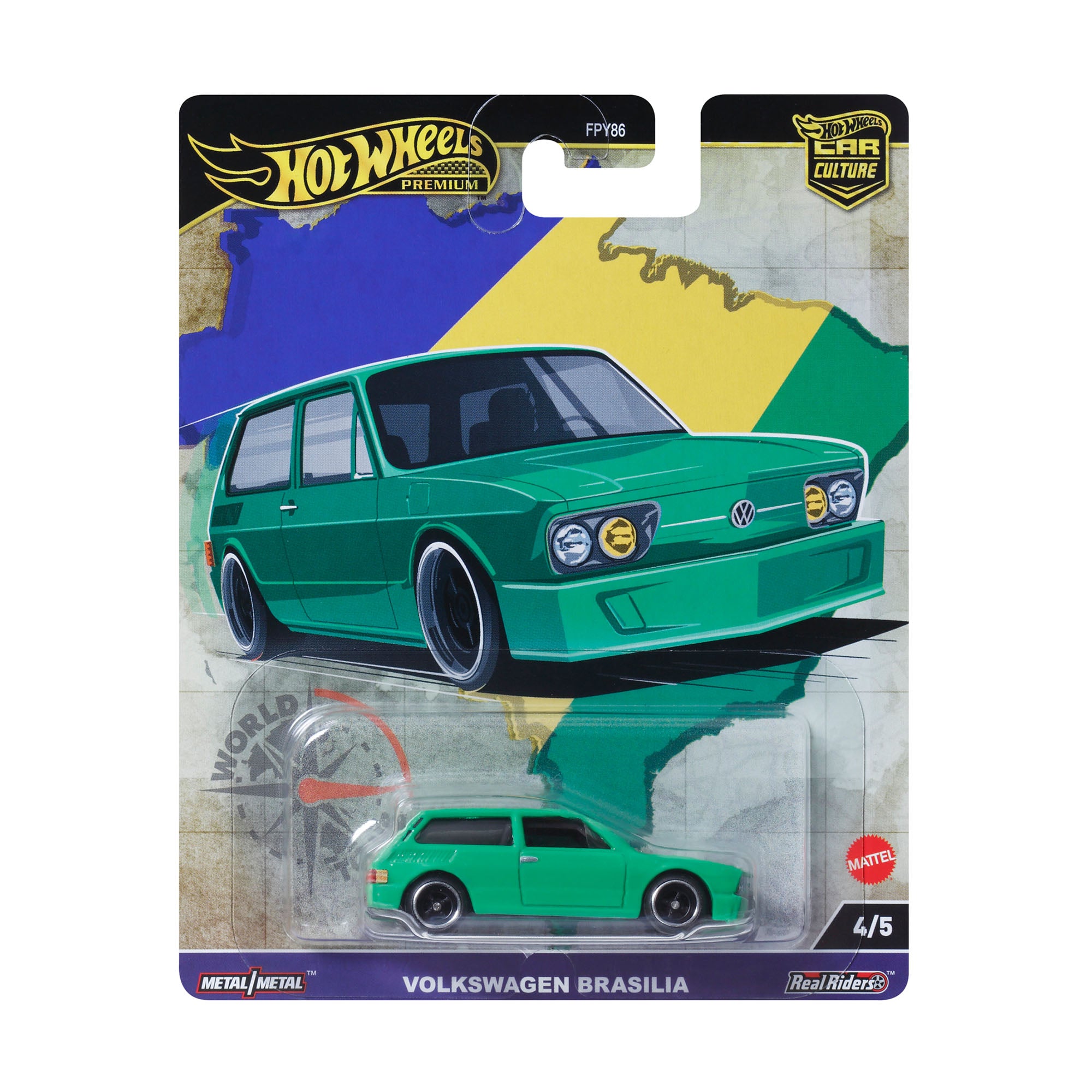 Hot Wheels Car Culture World Tour Volkswagen Brasilia Toy