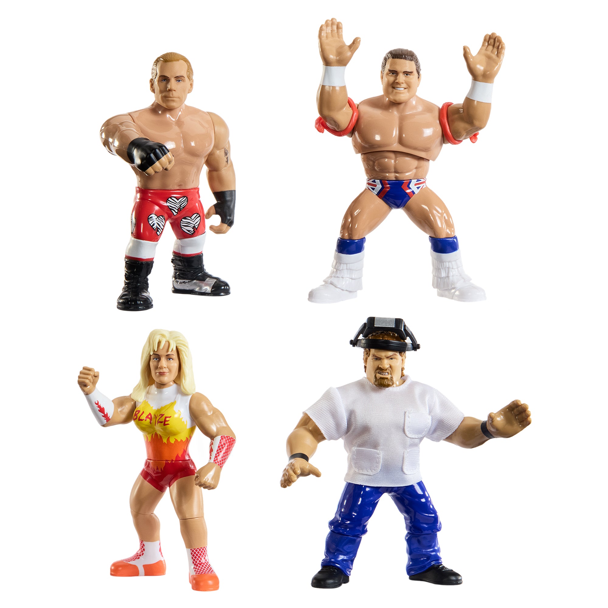 WWE Retro Action Figure 4 Pack Bundle Mattel Creations