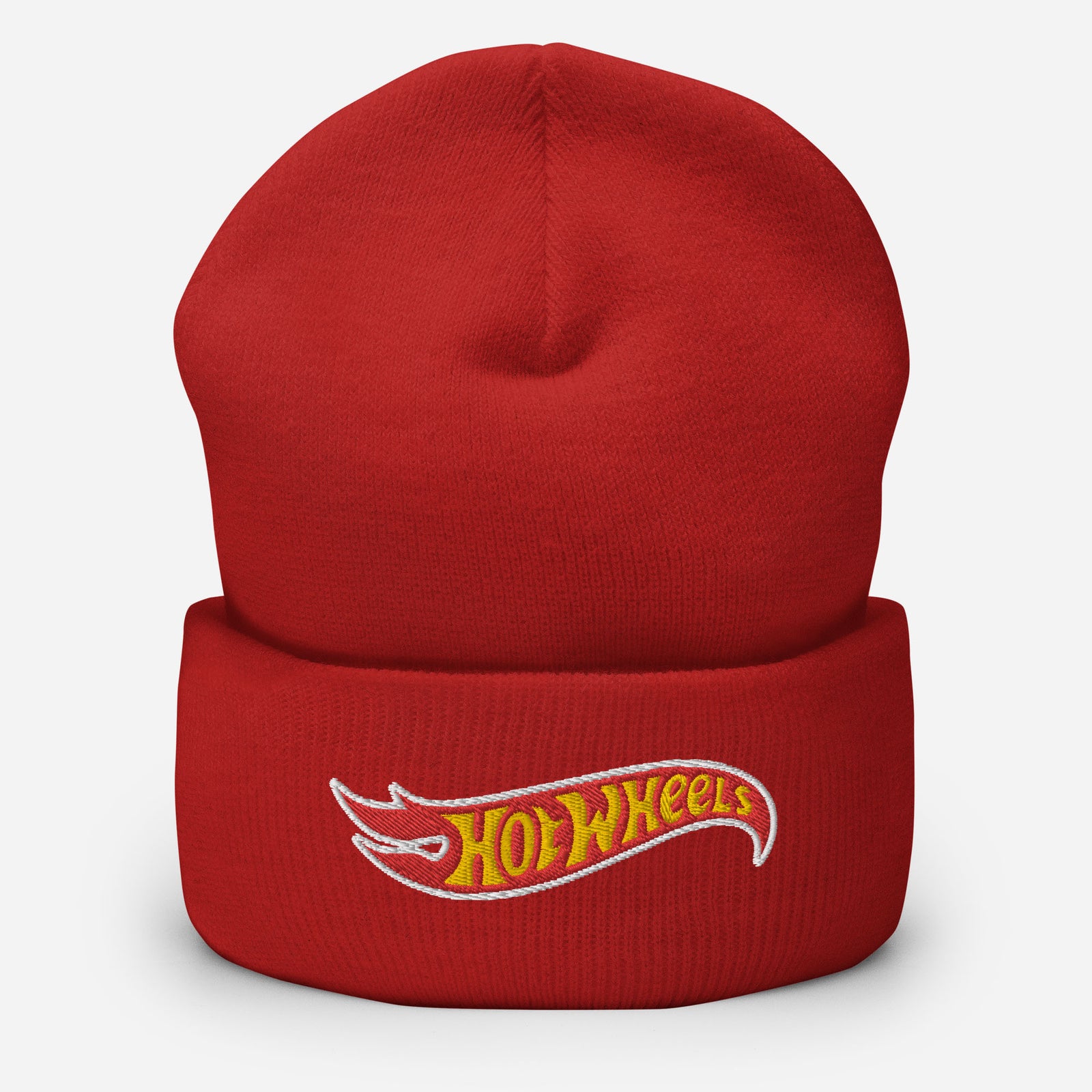Hot Wheels Red Cuffed Beanie