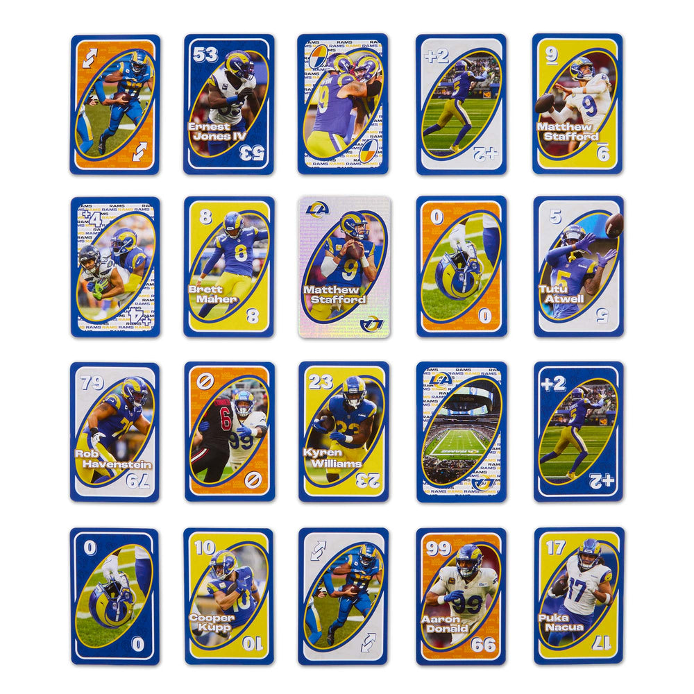 UNO Fandom NFL Los Angeles Rams Game Deck | Mattel Creations