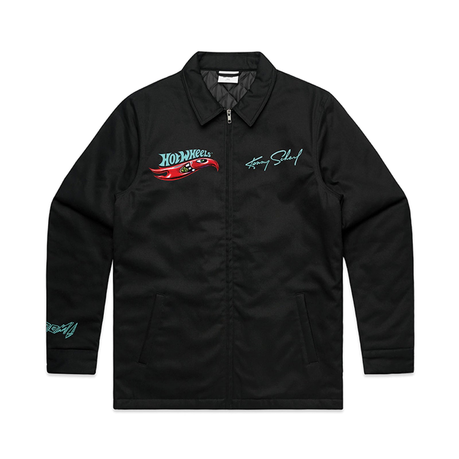 Hot Wheels x Kenny Scharf Black Embroidered Zip Front Jacket