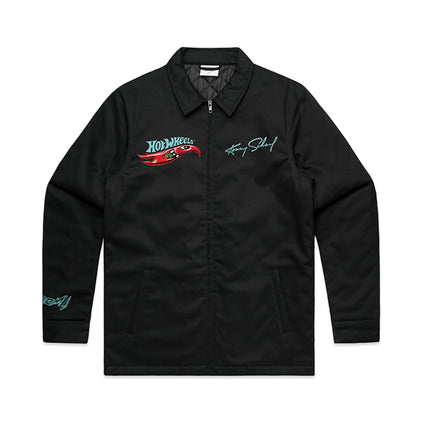 Hot Wheels x Kenny Scharf Black Embroidered Zip Front Jacket